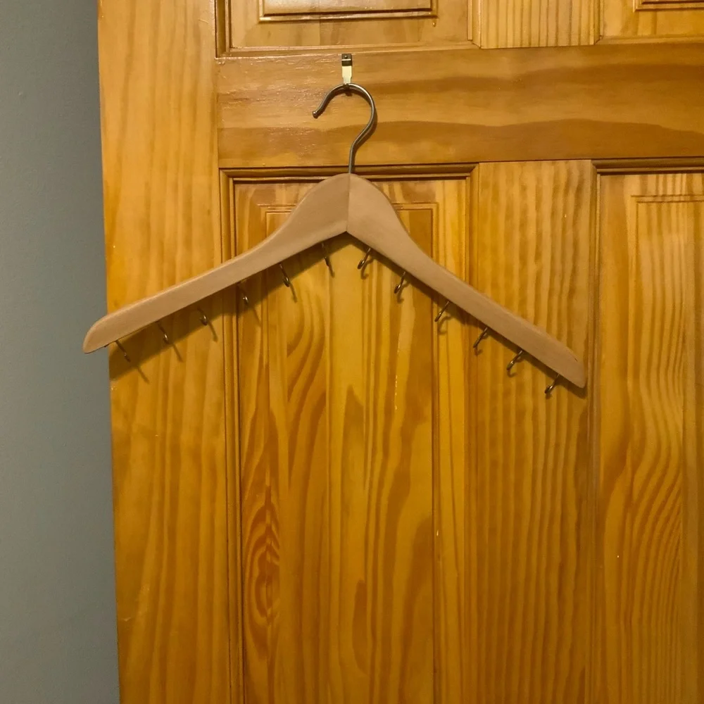 Hand made Wooden Hanger jewelry organizer